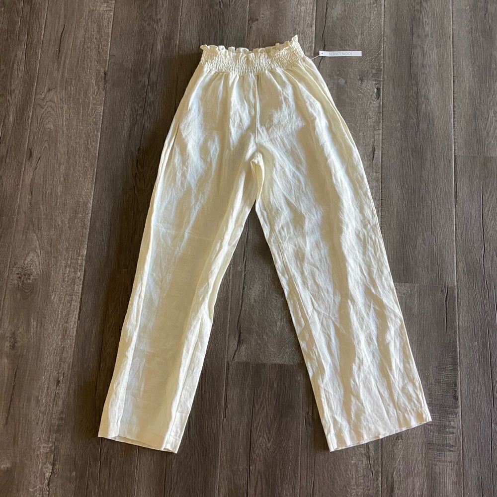 House of Harlow 1960 Cream Linen Pants